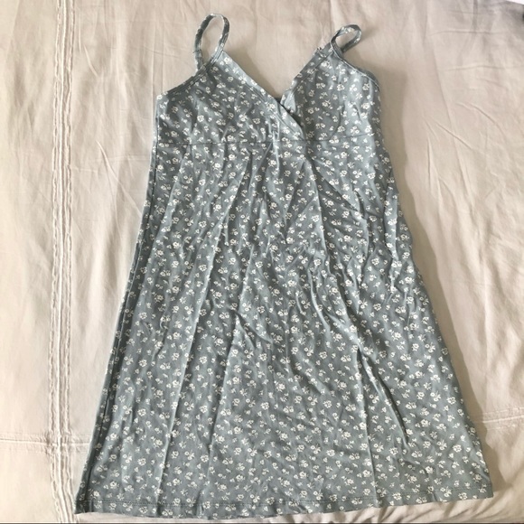 BLUE DRESS WITH FLOWERS - Picture 2 of 3